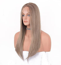 Load image into Gallery viewer, 12 inch Light Brown Loose Curly Lace Front Wig with Middle Part