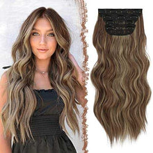 Load image into Gallery viewer, Synthetic Clip in Hair Extensions 4PCS Long Wavy 20 inches clip in hair extensions Wig Store
