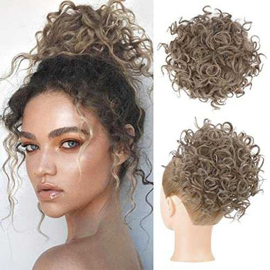 Curly Messy Hair Bun Hair Piece Elastic Drawstring Hair Bun Wig Store