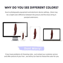 Load image into Gallery viewer, Straight Natural Looking ponytail extension, claw clip