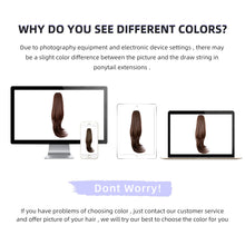 Load image into Gallery viewer, Straight Natural Looking ponytail extension, claw clip