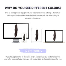 Load image into Gallery viewer, Straight Natural Looking ponytail extension, claw clip