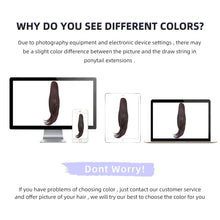 Load image into Gallery viewer, Straight Natural Looking ponytail extension, claw clip