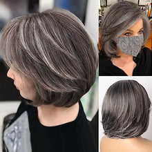 Load image into Gallery viewer, Layered Synthetic Wig with Curtain Bangs