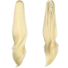 Load image into Gallery viewer, Straight Natural Looking ponytail extension, claw clip