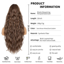 Load image into Gallery viewer, 26 inch Highlight Ponytail Extension Hairpiece