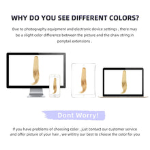 Load image into Gallery viewer, Straight Natural Looking ponytail extension, claw clip