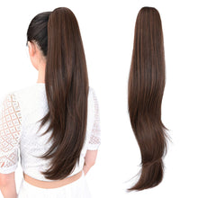 Load image into Gallery viewer, Straight Natural Looking ponytail extension, claw clip