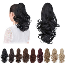 Load image into Gallery viewer, Straight Natural Looking ponytail extension, claw clip