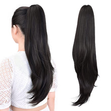 Load image into Gallery viewer, Straight Natural Looking ponytail extension, claw clip