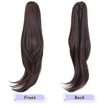 Load image into Gallery viewer, Straight Natural Looking ponytail extension, claw clip