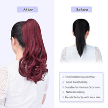 Load image into Gallery viewer, Straight Natural Looking ponytail extension, claw clip