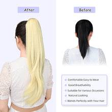 Load image into Gallery viewer, Straight Natural Looking ponytail extension, claw clip