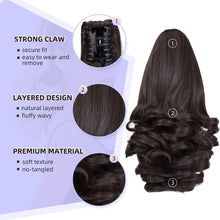 Load image into Gallery viewer, Straight Natural Looking ponytail extension, claw clip