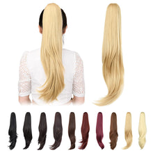 Load image into Gallery viewer, Straight Natural Looking ponytail extension, claw clip
