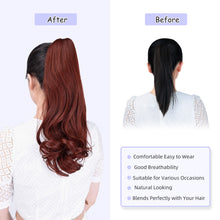 Load image into Gallery viewer, Straight Natural Looking ponytail extension, claw clip