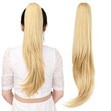 Load image into Gallery viewer, Straight Natural Looking ponytail extension, claw clip