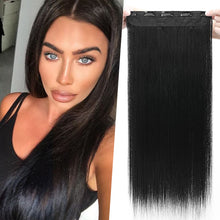 Load image into Gallery viewer, Synthetic One Piece 24" 3/4 Full Head Curly Wave Clip in Hair Extensions