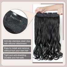 Load image into Gallery viewer, Synthetic One Piece 24" 3/4 Full Head Curly Wave Clip in Hair Extensions