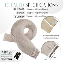 Load image into Gallery viewer, Tape in Hair Extensions 22 Inch Remy Tape in Extensions 20 Pieces 50 G Wig Store