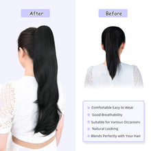 Load image into Gallery viewer, Straight Natural Looking ponytail extension, claw clip