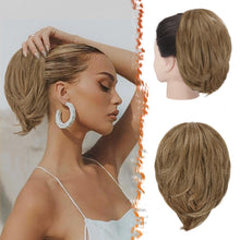 Load image into Gallery viewer, Straight Hair Bun Extension - 8 Inch Claw Clip
