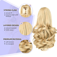 Load image into Gallery viewer, Straight Natural Looking ponytail extension, claw clip