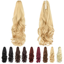 Load image into Gallery viewer, Straight Natural Looking ponytail extension, claw clip
