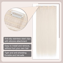 Load image into Gallery viewer, Synthetic One Piece 24" 3/4 Full Head Curly Wave Clip in Hair Extensions