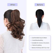 Load image into Gallery viewer, Straight Natural Looking ponytail extension, claw clip