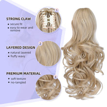Load image into Gallery viewer, Straight Natural Looking ponytail extension, claw clip