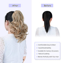Load image into Gallery viewer, Straight Natural Looking ponytail extension, claw clip