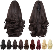 Load image into Gallery viewer, Straight Natural Looking ponytail extension, claw clip