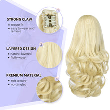 Load image into Gallery viewer, Straight Natural Looking ponytail extension, claw clip