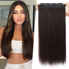 Load image into Gallery viewer, Synthetic One Piece 24" 3/4 Full Head Curly Wave Clip in Hair Extensions