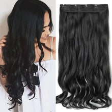Load image into Gallery viewer, Synthetic One Piece 24" 3/4 Full Head Curly Wave Clip in Hair Extensions
