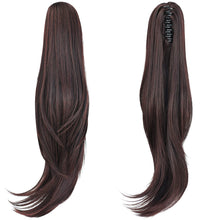 Load image into Gallery viewer, Straight Natural Looking ponytail extension, claw clip