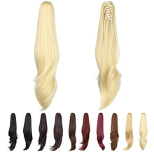 Load image into Gallery viewer, Straight Natural Looking ponytail extension, claw clip