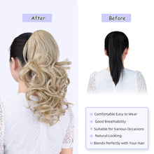 Load image into Gallery viewer, Straight Natural Looking ponytail extension, claw clip