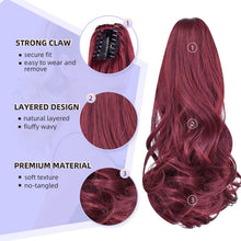 Load image into Gallery viewer, Straight Natural Looking ponytail extension, claw clip