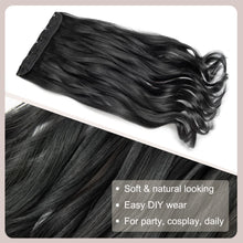 Load image into Gallery viewer, Synthetic One Piece 24" 3/4 Full Head Curly Wave Clip in Hair Extensions