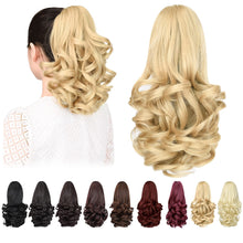 Load image into Gallery viewer, Straight Natural Looking ponytail extension, claw clip