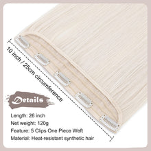 Load image into Gallery viewer, Synthetic One Piece 24" 3/4 Full Head Curly Wave Clip in Hair Extensions