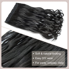 Load image into Gallery viewer, Synthetic One Piece 24" 3/4 Full Head Curly Wave Clip in Hair Extensions