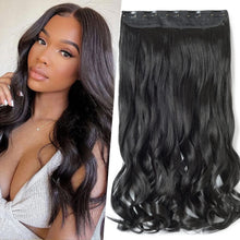 Load image into Gallery viewer, Synthetic One Piece 24" 3/4 Full Head Curly Wave Clip in Hair Extensions