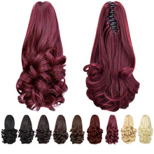 Load image into Gallery viewer, Straight Natural Looking ponytail extension, claw clip