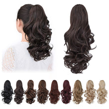 Load image into Gallery viewer, Straight Natural Looking ponytail extension, claw clip