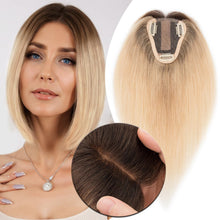 Load image into Gallery viewer, Human Hair Womens Topper for Thinning Hair Loss 8 x 10 cm