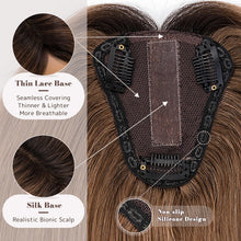 Load image into Gallery viewer, Human Hair Womens Topper for Thinning Hair Loss 8 x 10 cm