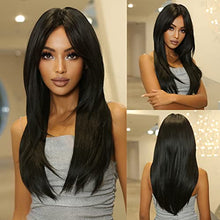 Load image into Gallery viewer, Straight Long Black Layered Wig Wig Store 
